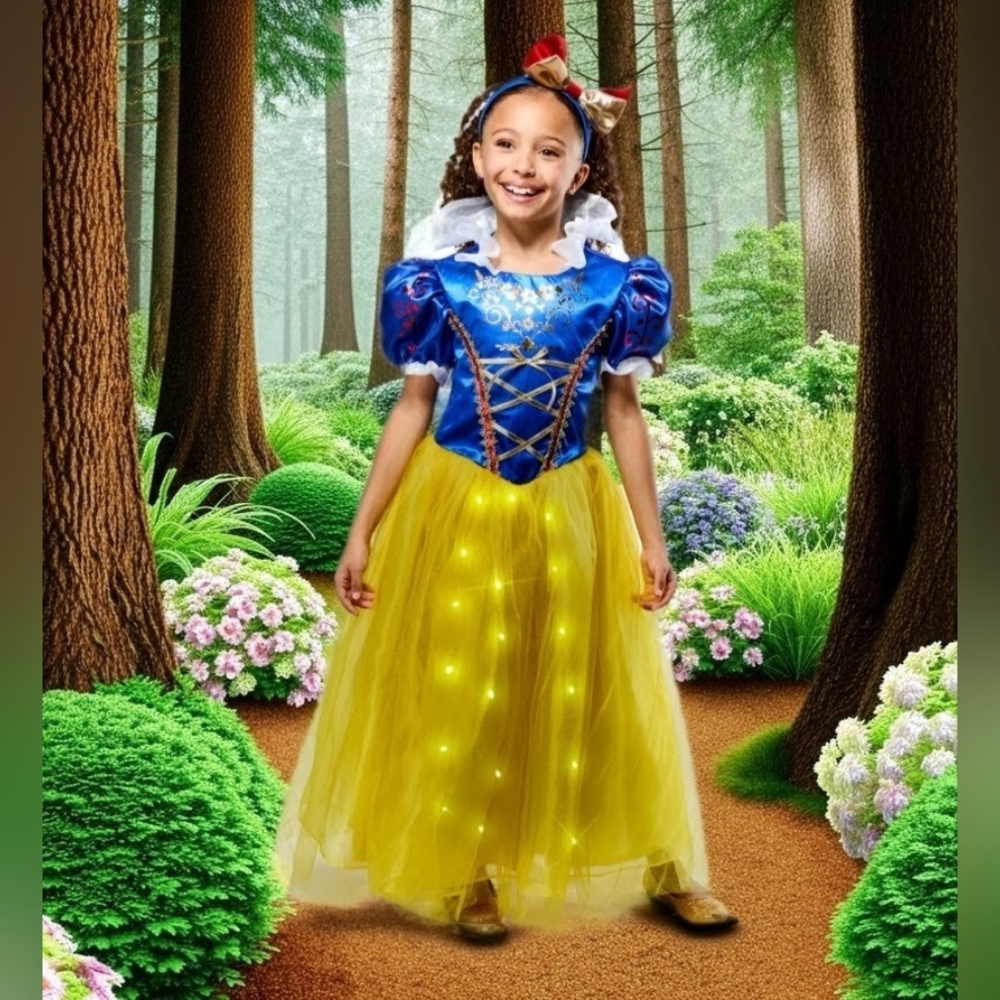 Enchanting Snow White Light-Up Costume for Magical Playtime Adventures Princess